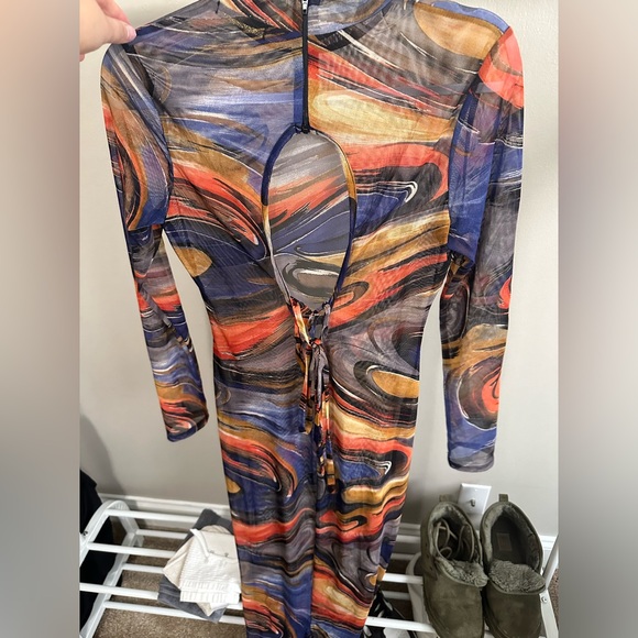 Mesh midi dress - Picture 2 of 3